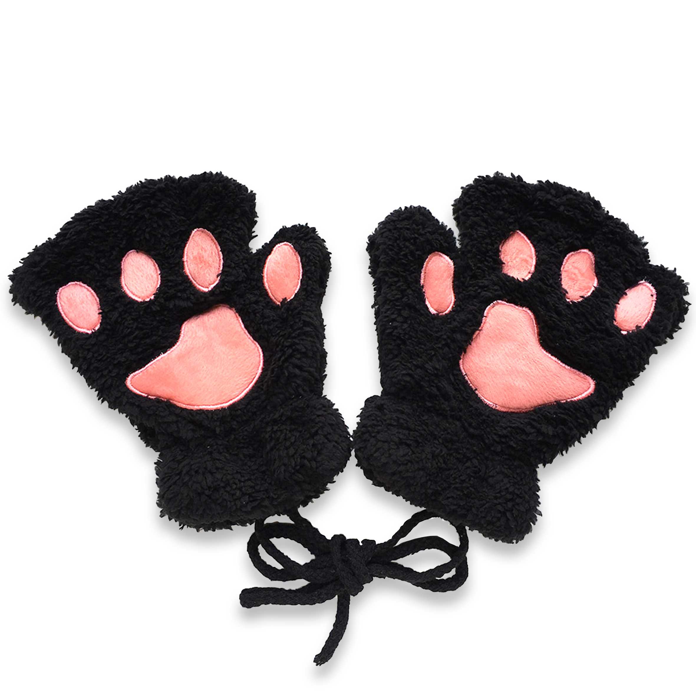 Перчатки кошачьи лапки черные