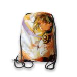 сумка для сменки, рюкзак без кармана бирюза Сяо Геншин Импакт вид спереди