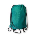 сумка для сменки, рюкзак без кармана бирюза Сяо Геншин Импакт вид сзади