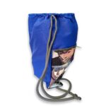 сумка для сменки, рюкзак с карманом синий Убить Сталкера вид сбоку