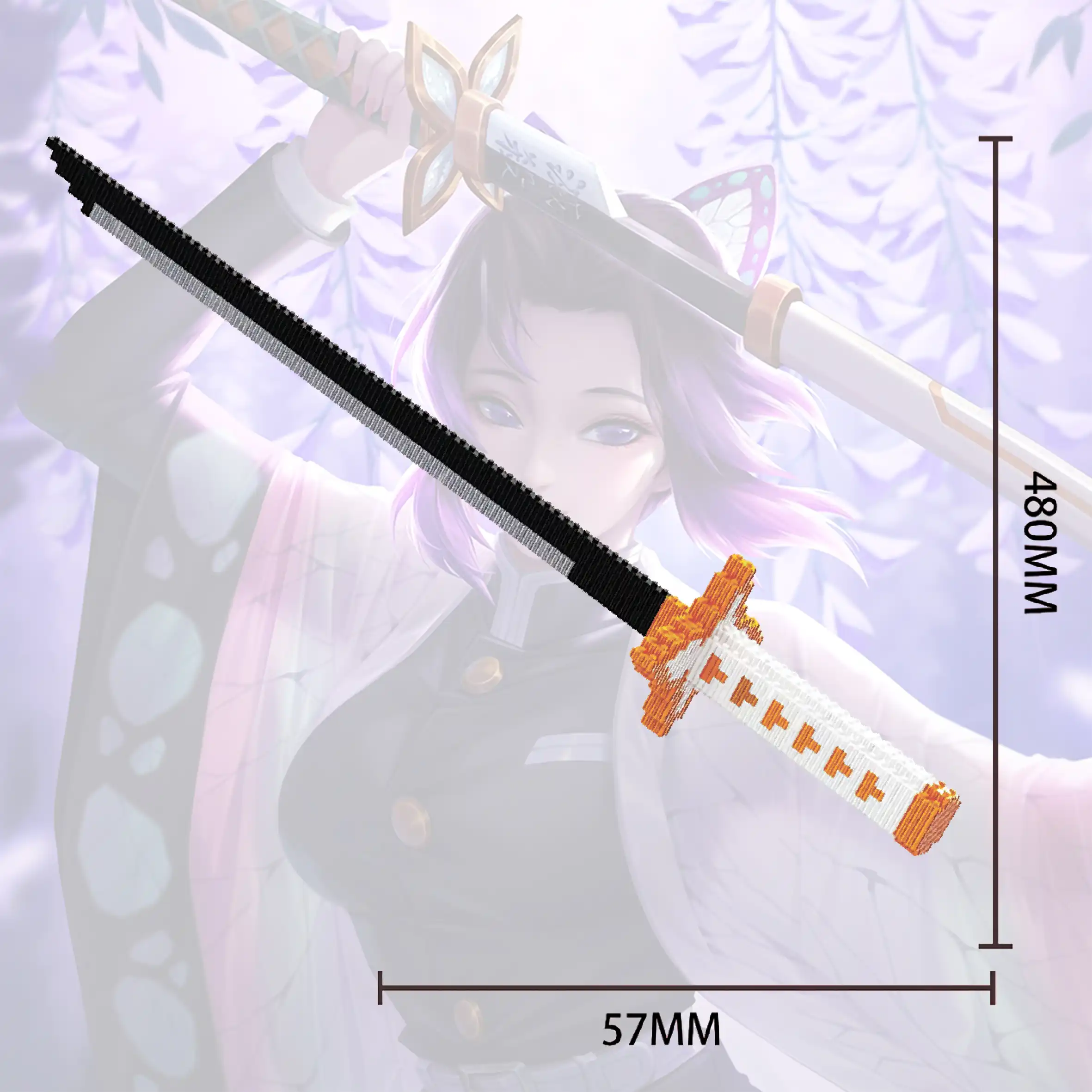 Катана конструктор Клинок, який знищує демонів "Demon Slayer: Kimetsu no Yaiba" Шинобу