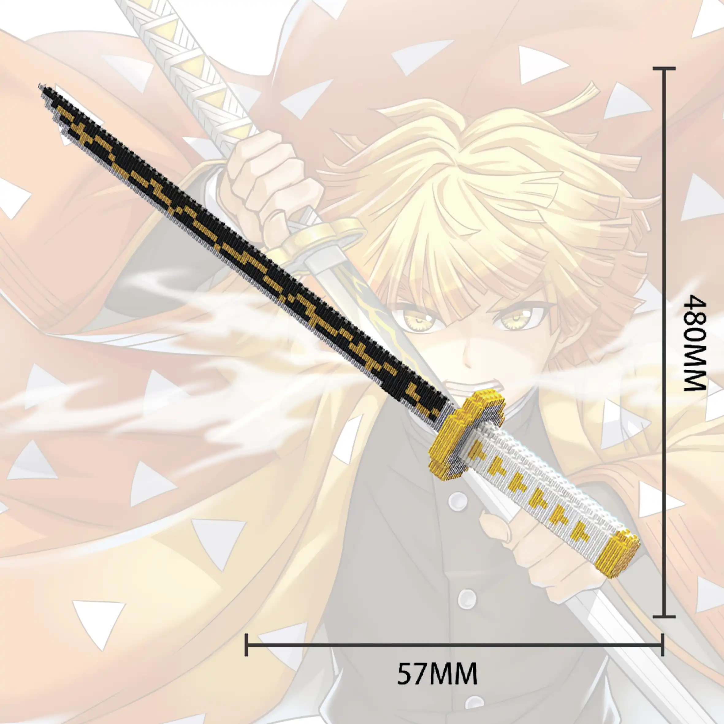Катана конструктор Клинок, який знищує демонів "Demon Slayer: Kimetsu no Yaiba" Зеніцу