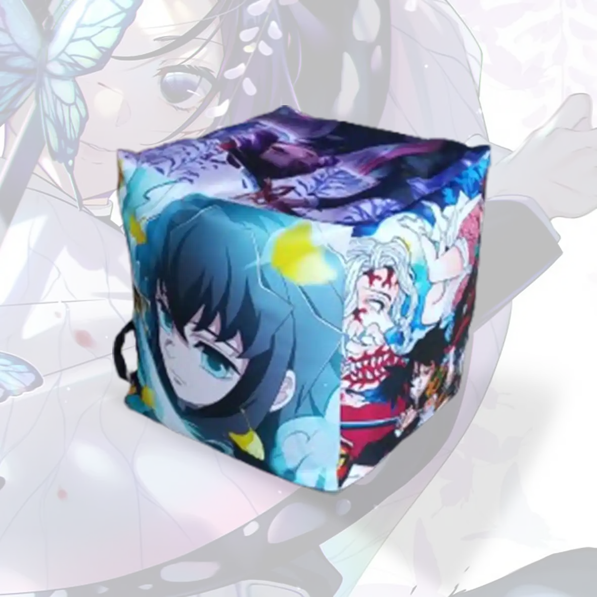 Бескаркасное кресло-мешок | пуф Клинок, рассекающий демонов «Demon Slayer»