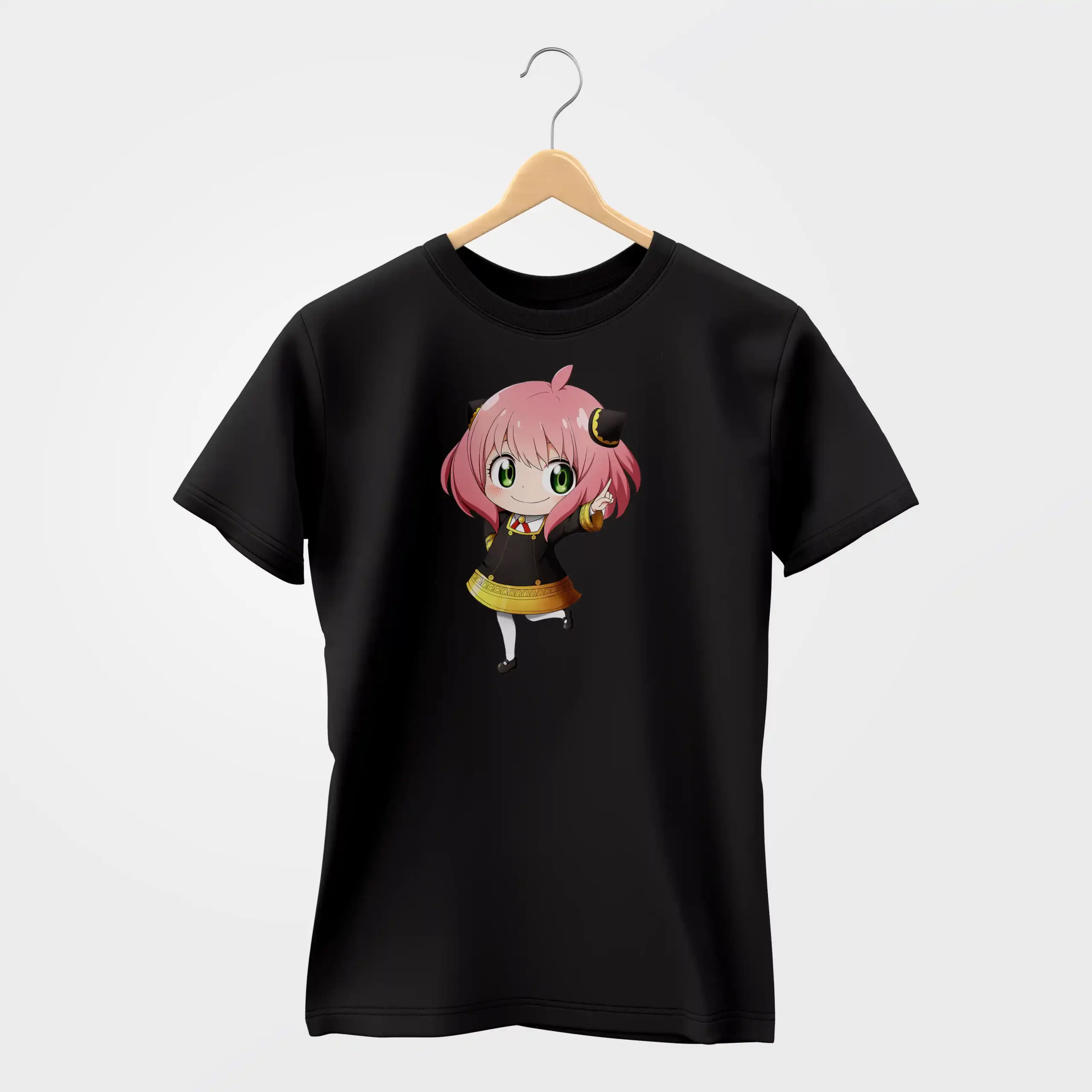 2MockUp Аня Форджер2 черная_result Футболка Семья шпиона «Spy x Family» Аня Форджер