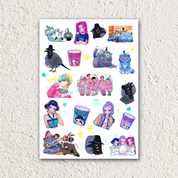 Стикерпак Кейпоп-охотницы на демонов «KPop Demon Hunters»