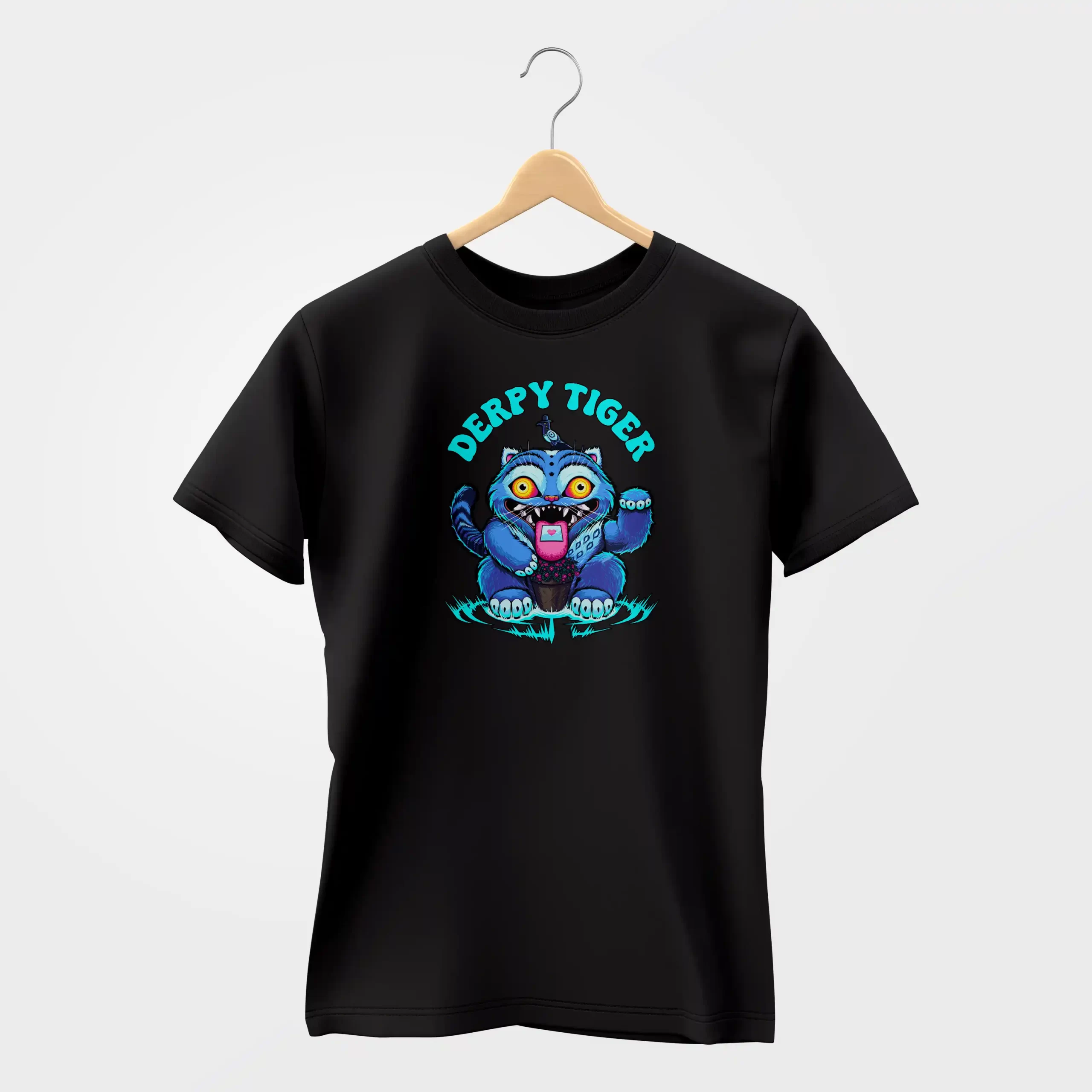 1MockUp Кпоп демоны черная_result Футболка Кейпоп-охотницы на демонов «KPop Demon Hunters»Тигр Дерпи