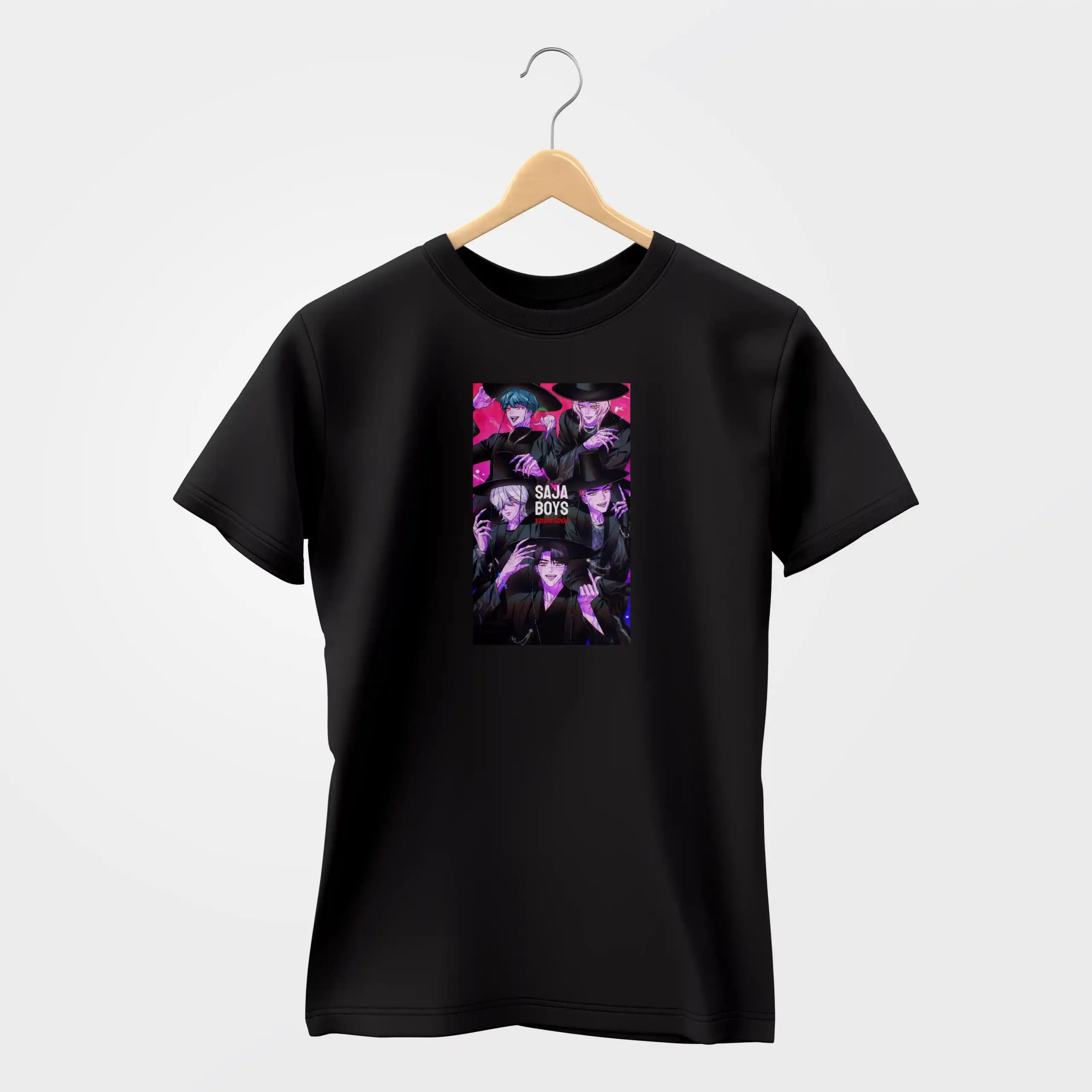 1MockUp кпоп демоны демоны черная_result Футболка Кейпоп-охотницы на демонов «KPop Demon Hunters» Saja Boys